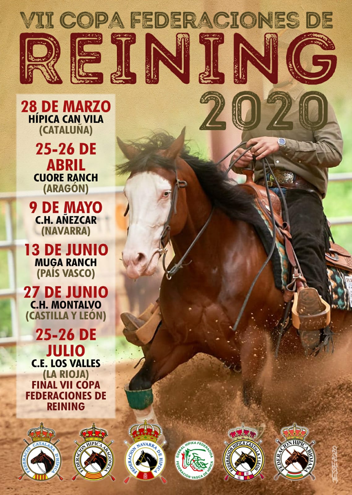 Calendario VII Copa Federaciones de Reining
